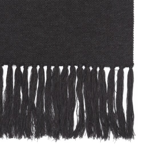 وشاح/معطف Opalo بقبعة باللون الأسود