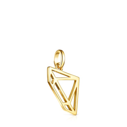 Silver Vermeil Job diamond Pendant