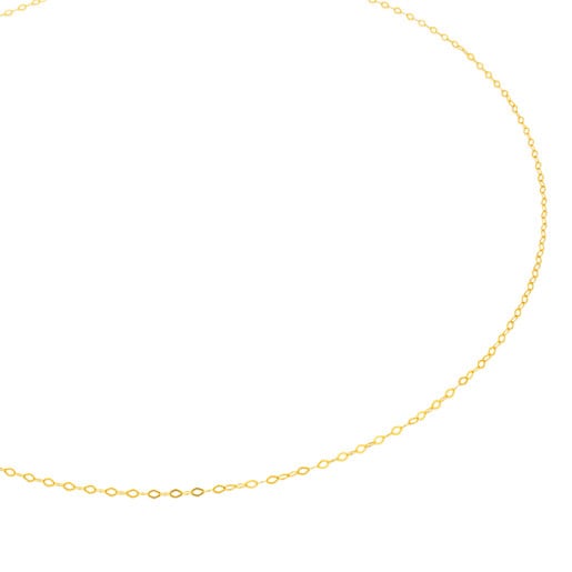 Enge Halskette TOUS Chain aus Gold, 40 cm lang mit ovalen Gliedern.