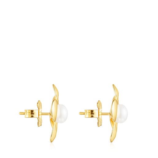 Pendientes tous flor perla hotsell