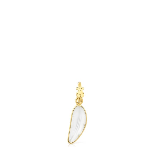 Silver Vermeil Fragile Nature leaf Pendant with Mother-of-Pearl | TOUS