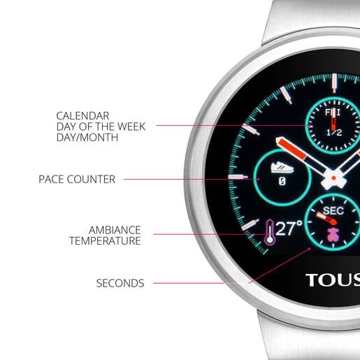 Reloj smartwatch activity Rond Touch de acero