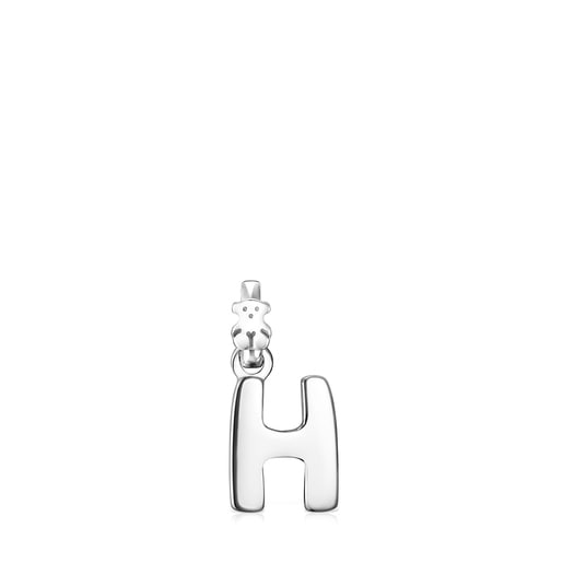 Alphabet letter H pendant in silver