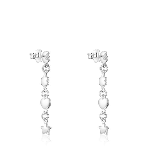 Boucles d'oreilles Mini Icons longues motifs en Argent