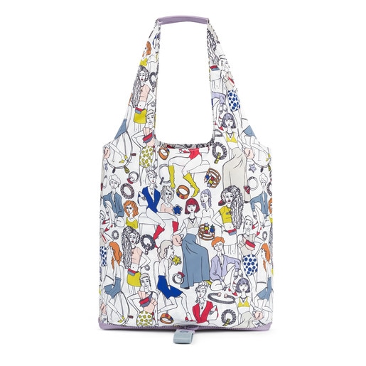 Faltbare Shopping-Tasche TOUS Tribe in Bunt-Lila