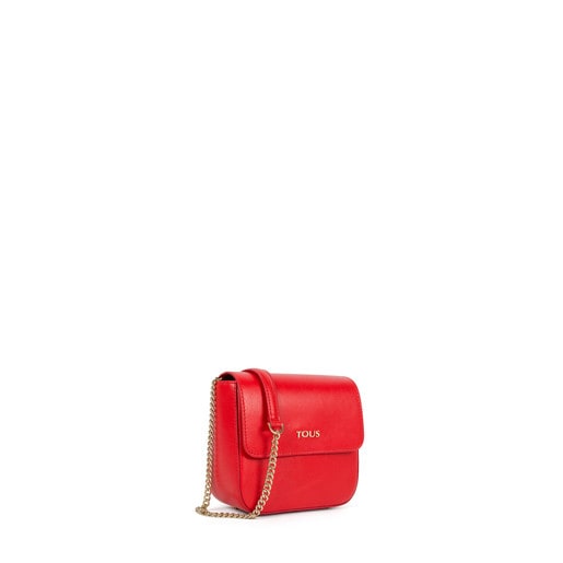 Red colored Leather Rene Crossbody bag