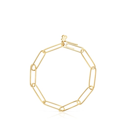 Pulsera TOUS Chain clip con baño de oro 18 kt sobre plata