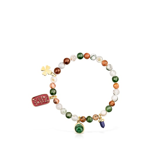 Silver Vermeil TOUS Good Vibes Bracelet with Agates | TOUS