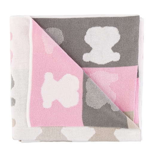 Nile reversible blanket in pink