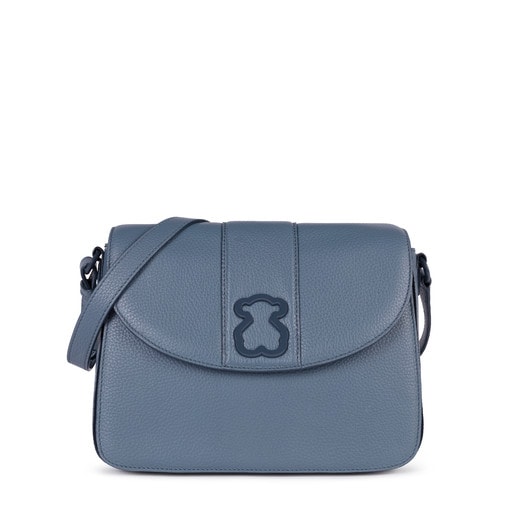 Medium blue Leather Alfa Crossbody bag – TOUS | TOUS