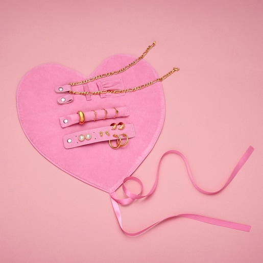 Pink Heart travel jewelry box