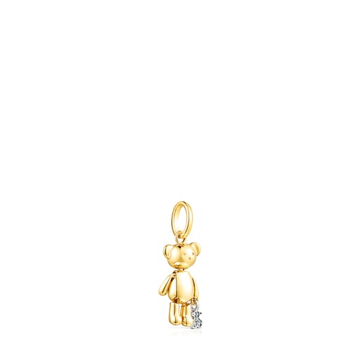 Small Gold Teddy Bear Pendant with Diamonds – Limited edition