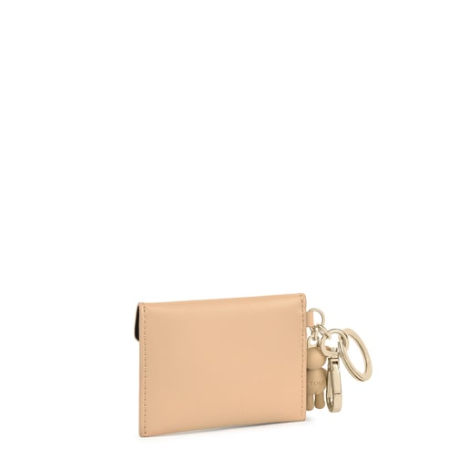 Llavero con mini neceser Tous Envelope beige