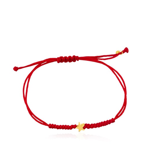 Bracelet Sweet Dolls XXS étoile en Cordon de couleur rouge et Or