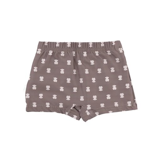 Bañador bóxer Pin-up Marrón