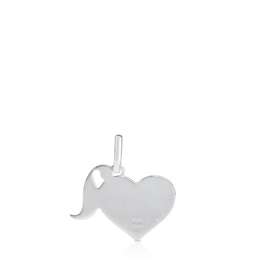 LVR Heart Pendant in Silver with Enamel