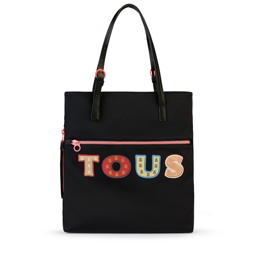 Τσάντα για Ψώνια Claveli από Νάιλον σε μαύρο χρώμα