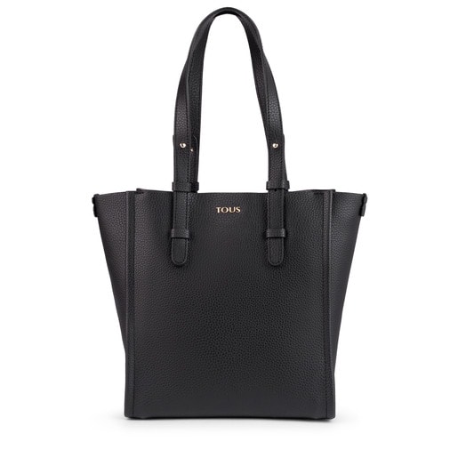 Black-bronze Leather Floriana Shopping bag
