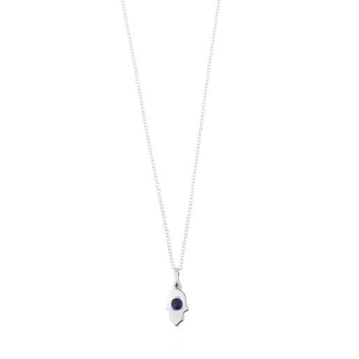 Silver Super Power Necklace with Sodalite
