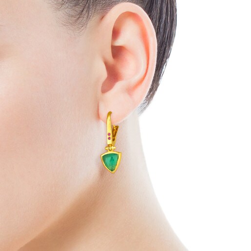 Aros Gala con baño de oro 18 kt sobre plata