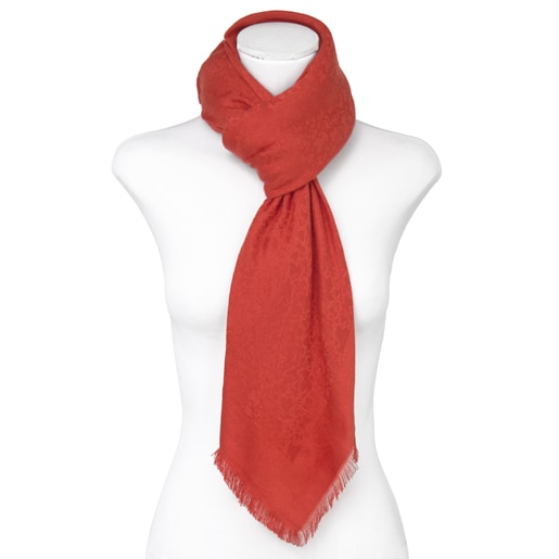 Červený šátek Kaos Mini Jacquard