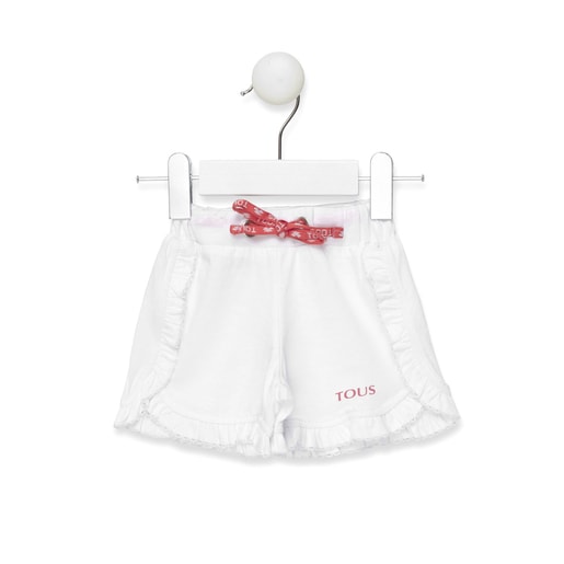 Short de niña Casual rayado Blanco