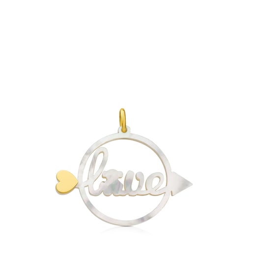 Gold San Valentin Pendant with Mother-of-Pearl