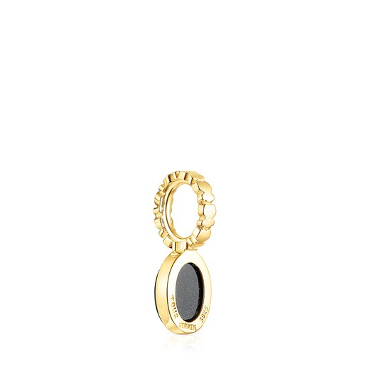 Silver Vermeil Straight Pendant with Onyx | TOUS