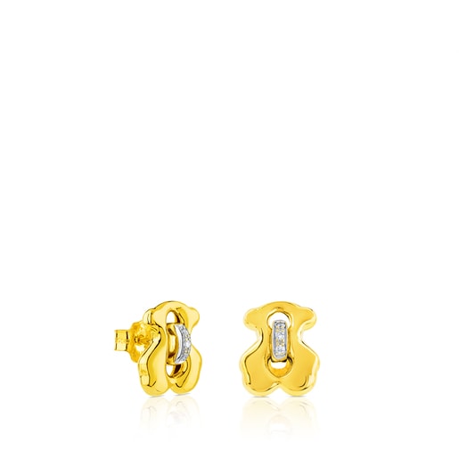 Gold Cruise Earrings with Diamond