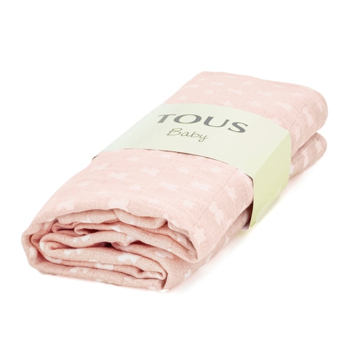 Multipoints muslin blanket in Pink