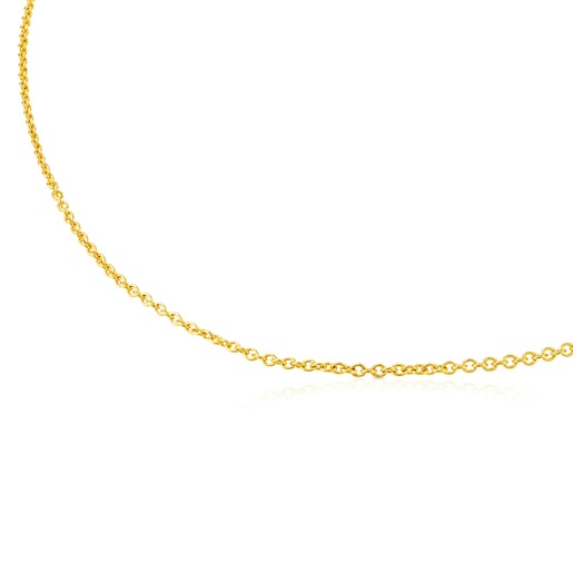 Catena lunga con placcatura in oro 18 kt su argento, catena TOUS da 80 cm