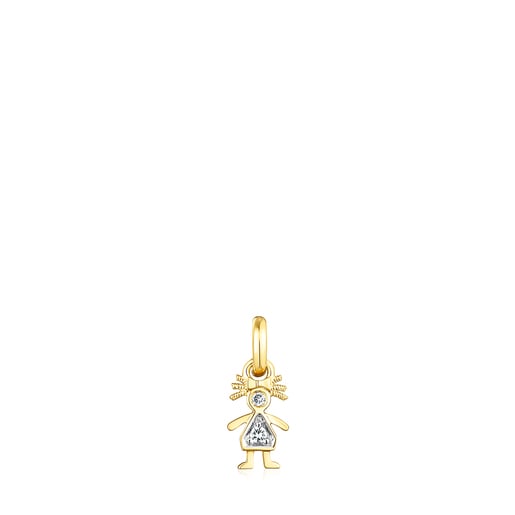 Colgante ni a de oro y diamantes TOUS Mama