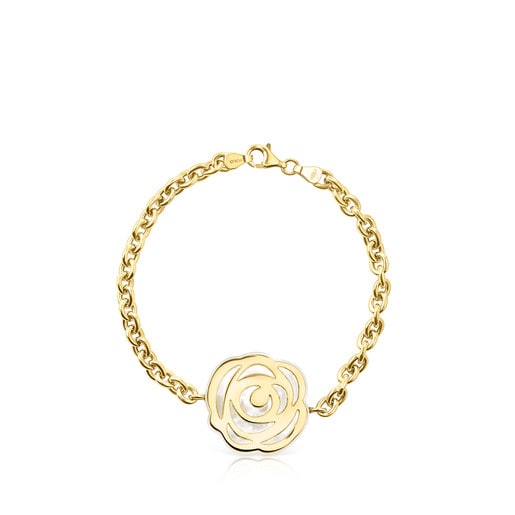 Gold and Mother-of-Pearl Rosa de Abril Bracelet