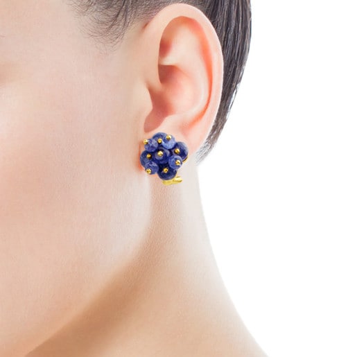 ATELIER Precious Gemstones Earrings in Gold with Tanzanites