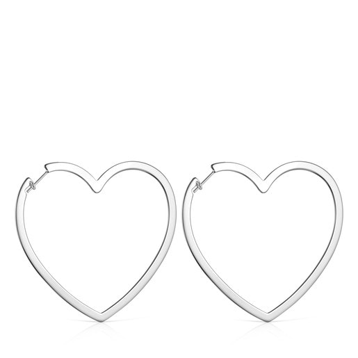Silver Silueta heart Earrings