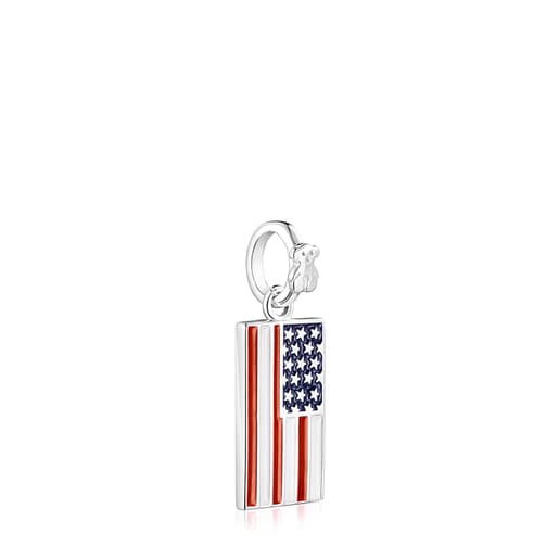 Silver and Enamel US Pendant