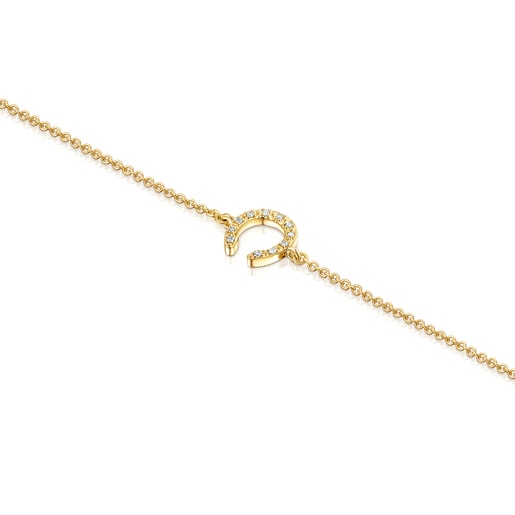 TOUS Gold TOUS Good Vibes horseshoe Bracelet with Diamonds | Westland Mall