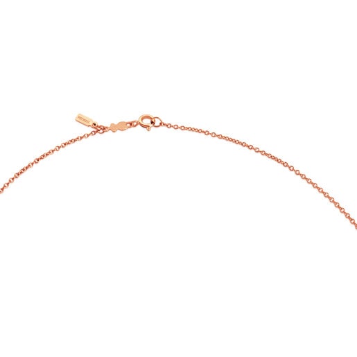 Enge Halskette TOUS Chain aus rosa Vermeil-Silber, 45 cm lang.