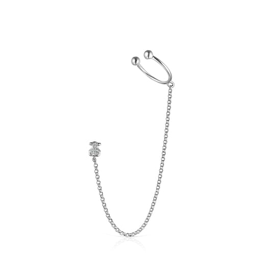 Light 1/2 Earring in White Gold with Diamonds