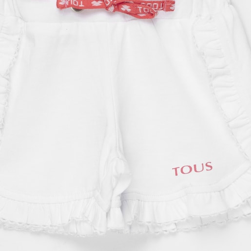 Short de niña Casual rayado Blanco