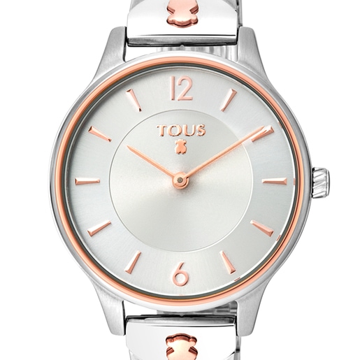 ツートーンローズ IP/スティールの腕時計 Len