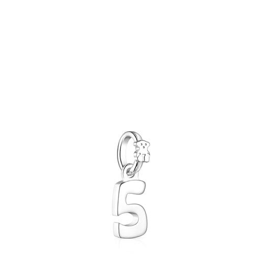 Srebrny wisiorek z kolekcji Numbers — cyfra 5