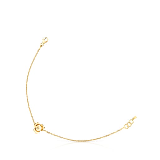 Gold Fragile Nature Bracelet with Diamonds