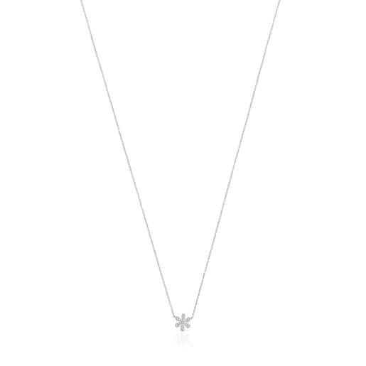 White Gold and Diamonds Blume Necklace