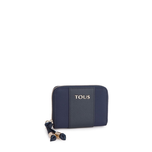 Navy colored Canvas Brunock Chain Wallet
