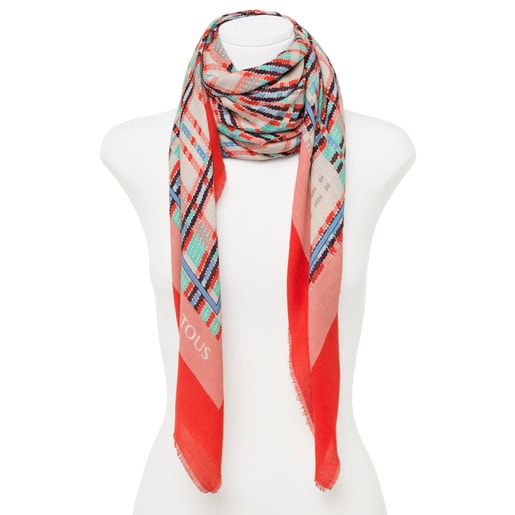 Разноцветный шарф Tartan Bears