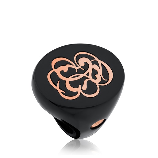 Кольцо Rubric из Серебра с розовым покрытием Vermeil и Камедью