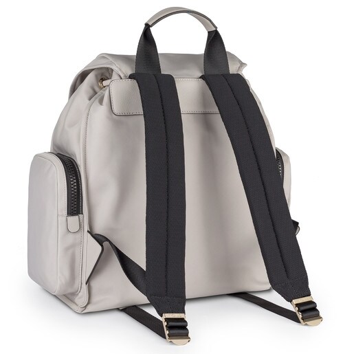 Taupe Nylon Doromy Backpack | TOUS