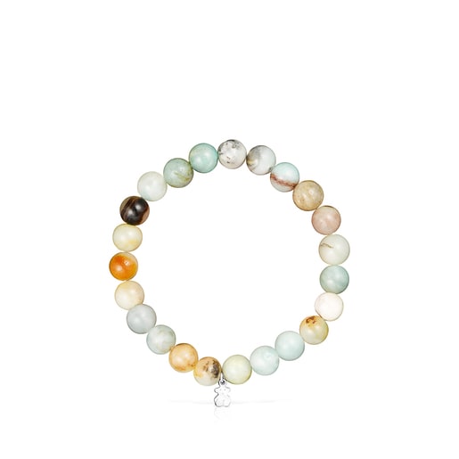 Pulsera Color de Cuarzitas y Plata