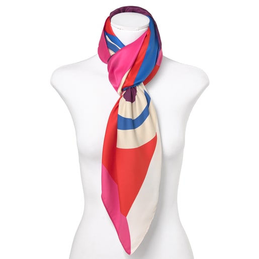 Pañuelo Cuadrado Spinel Rojo Multi